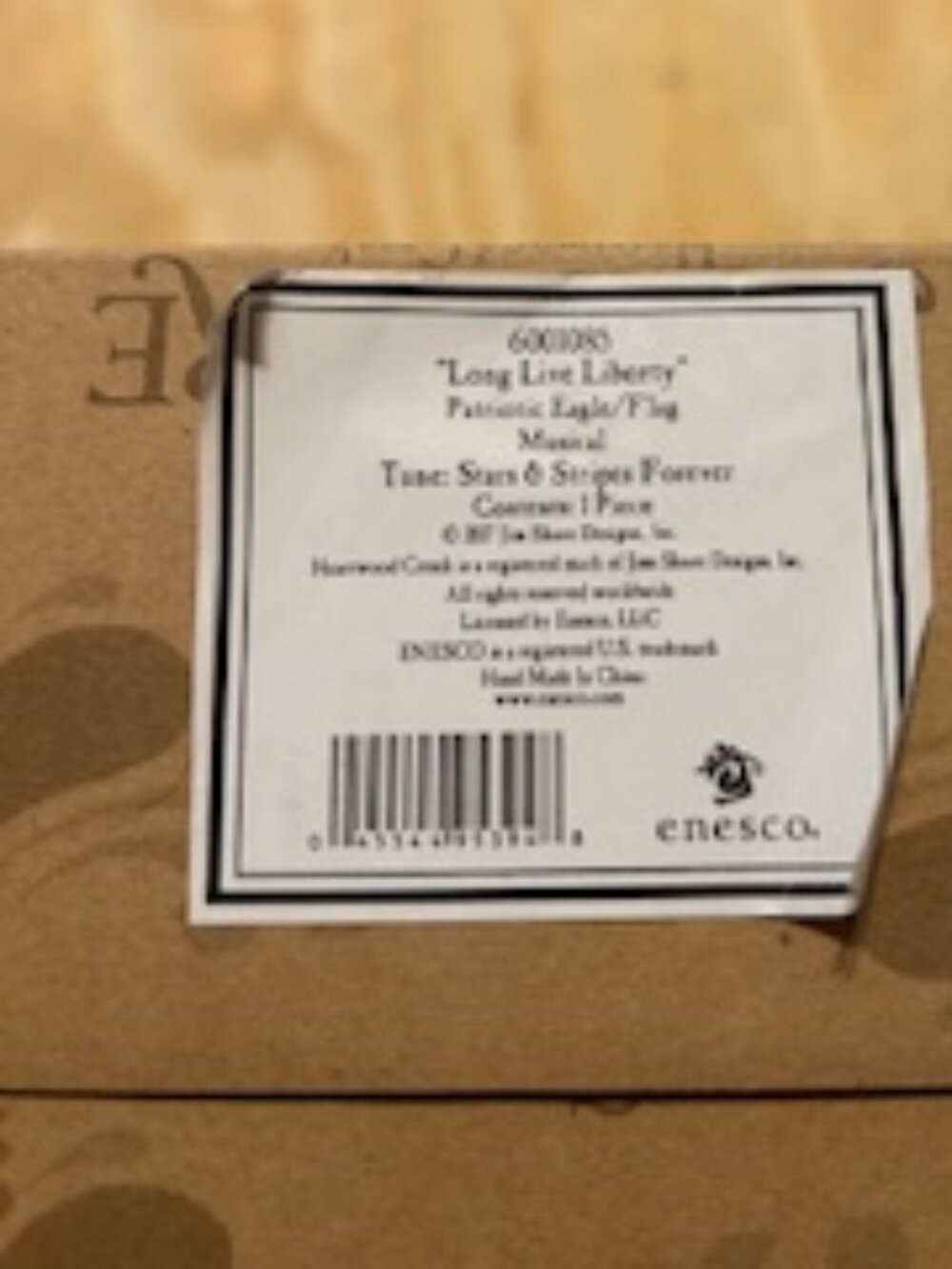 New in Box, Jim Shore Heartwood Creek "Long Live Liberty"